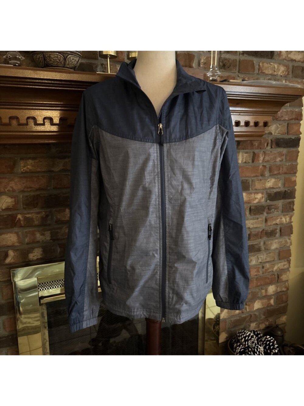 Ll Bean Ladies Gray Rain Jacket Size Small